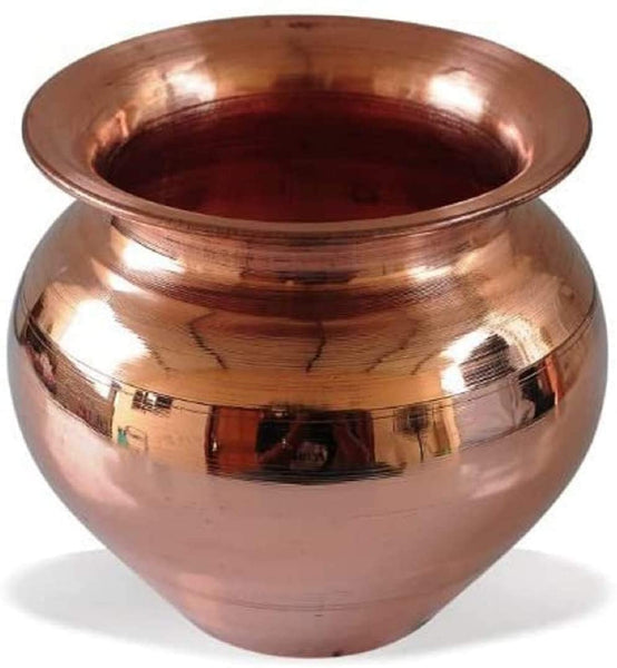 Copper Kalash , Puja 100% Pure Copper Lota  Copper Pot - Pack of 6