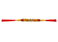 12 Rakhis - Bulk Rakhis - Yellow color beads