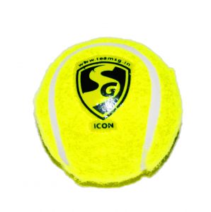 SG Yellow Hard & Heavy Cricket Tennis Ball (ICON) - Pack of 6