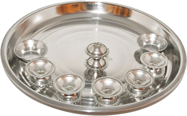 Puja Thali (Stainless Steel) Size 2